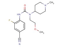 N'-(4-cyano-2-fluorophenyl)-N-(2-methoxyethyl)-N-(1-methylpiperidin-4-yl)urea