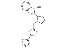 2-(1-{[5-(2-furyl)-1,3,4-oxadiazol-2-yl]methyl}-2-pyrrolidinyl)-1-methyl-1H-benzimidazole