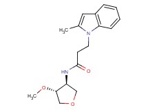 N-[(3S*,4R*)-4-methoxytetrahydrofuran-3-yl]-3-(2-methyl-1H-indol-1-yl)propanamide