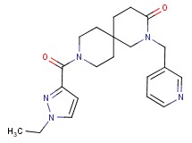 9-[(1-ethyl-1H-pyrazol-3-yl)carbonyl]-2-(pyridin-3-ylmethyl)-2,9-diazaspiro[5.5]undecan-3-one