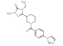 4-ethyl-5-{1-[4-(1H-imidazol-1-yl)benzoyl]piperidin-3-yl}-2-methyl-2,4-dihydro-3H-1,2,4-triazol-3-one