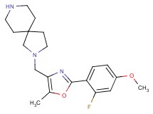 2-{[2-(2-fluoro-4-methoxyphenyl)-5-methyl-1,3-oxazol-4-yl]methyl}-2,8-diazaspiro[4.5]decane