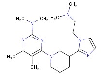 4-(3-{1-[2-(dimethylamino)ethyl]-1H-imidazol-2-yl}piperidin-1-yl)-N,N,5,6-tetramethylpyrimidin-2-amine