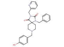 1-benzyl-8-(4-hydroxybenzyl)-3-(2-pyridinylmethyl)-1,3,8-triazaspiro[4.5]decane-2,4-dione