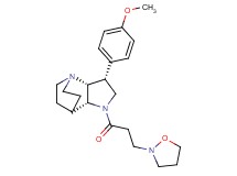 (3R*,3aR*,7aR*)-1-(3-isoxazolidin-2-ylpropanoyl)-3-(4-methoxyphenyl)octahydro-4,7-ethanopyrrolo[3,2-b]pyridine