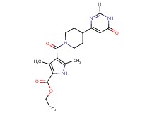 ethyl 3,5-dimethyl-4-{[4-(6-oxo-1,6-dihydropyrimidin-4-yl)piperidin-1-yl]carbonyl}-1H-pyrrole-2-carboxylate