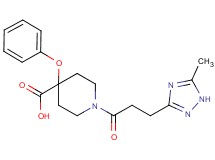 1-[3-(5-methyl-1H-1,2,4-triazol-3-yl)propanoyl]-4-phenoxypiperidine-4-carboxylic acid