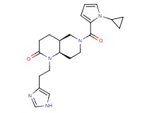 (4aS*,8aR*)-6-[(1-cyclopropyl-1H-pyrrol-2-yl)carbonyl]-1-[2-(1H-imidazol-4-yl)ethyl]octahydro-1,6-naphthyridin-2(1H)-one