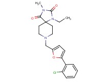 8-{[5-(2-chlorophenyl)-2-furyl]methyl}-1-ethyl-3-methyl-1,3,8-triazaspiro[4.5]decane-2,4-dione
