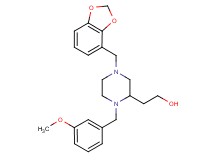 2-[4-(1,3-benzodioxol-4-ylmethyl)-1-(3-methoxybenzyl)-2-piperazinyl]ethanol