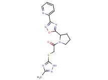 2-[5-(1-{[(3-methyl-1H-1,2,4-triazol-5-yl)thio]acetyl}-2-pyrrolidinyl)-1,2,4-oxadiazol-3-yl]pyridine