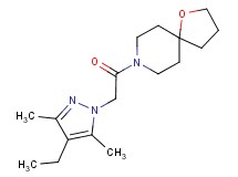8-[(4-ethyl-3,5-dimethyl-1H-pyrazol-1-yl)acetyl]-1-oxa-8-azaspiro[4.5]decane