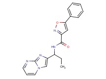 N-(1-imidazo[1,2-a]pyrimidin-2-ylpropyl)-5-phenyl-3-isoxazolecarboxamide