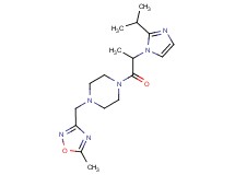 1-[2-(2-isopropyl-1H-imidazol-1-yl)propanoyl]-4-[(5-methyl-1,2,4-oxadiazol-3-yl)methyl]piperazine