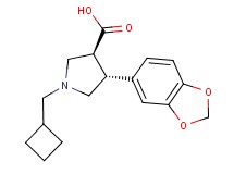(3S*,4R*)-4-(1,3-benzodioxol-5-yl)-1-(cyclobutylmethyl)pyrrolidine-3-carboxylic acid