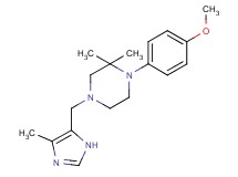 1-(4-methoxyphenyl)-2,2-dimethyl-4-[(4-methyl-1H-imidazol-5-yl)methyl]piperazine