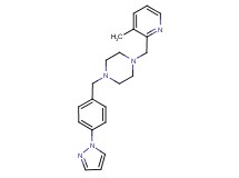 1-[(3-methylpyridin-2-yl)methyl]-4-[4-(1H-pyrazol-1-yl)benzyl]piperazine