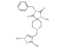 3-benzyl-8-[(1,3-dimethyl-1H-pyrazol-4-yl)methyl]-1-methyl-1,3,8-triazaspiro[4.5]decane-2,4-dione