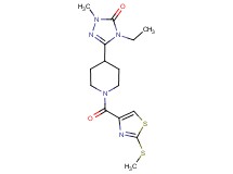 4-ethyl-2-methyl-5-(1-{[2-(methylthio)-1,3-thiazol-4-yl]carbonyl}piperidin-4-yl)-2,4-dihydro-3H-1,2,4-triazol-3-one