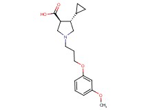 (3S*,4S*)-4-cyclopropyl-1-[3-(3-methoxyphenoxy)propyl]-3-pyrrolidinecarboxylic acid