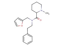 N-(2-furylmethyl)-1-methyl-N-(2-phenylethyl)piperidine-2-carboxamide