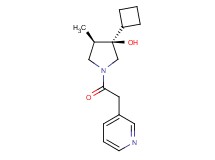 (3R*,4R*)-3-cyclobutyl-4-methyl-1-(3-pyridinylacetyl)-3-pyrrolidinol