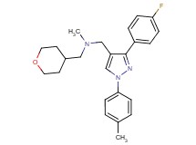 1-[3-(4-fluorophenyl)-1-(4-methylphenyl)-1H-pyrazol-4-yl]-N-methyl-N-(tetrahydro-2H-pyran-4-ylmethyl)methanamine