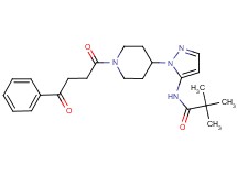 2,2-dimethyl-N-{1-[1-(4-oxo-4-phenylbutanoyl)-4-piperidinyl]-1H-pyrazol-5-yl}propanamide