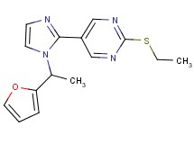 2-(ethylthio)-5-{1-[1-(2-furyl)ethyl]-1H-imidazol-2-yl}pyrimidine