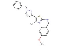 5-(1-benzyl-1H-pyrazol-3-yl)-N-(4-methoxybenzyl)-4-methyl-1,3-thiazol-2-amine