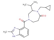4-(cyclopropylmethyl)-3-isopropyl-1-[(2-methyl-1H-benzimidazol-4-yl)carbonyl]-1,4-diazepan-5-one