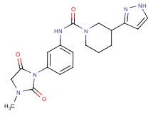 N-[3-(3-methyl-2,5-dioxoimidazolidin-1-yl)phenyl]-3-(1H-pyrazol-3-yl)piperidine-1-carboxamide