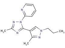 2-[3-methyl-5-(3-methyl-1-propyl-1H-pyrazol-4-yl)-1H-1,2,4-triazol-1-yl]pyridine