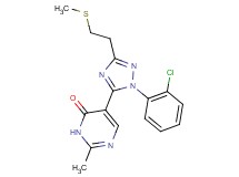 5-{1-(2-chlorophenyl)-3-[2-(methylthio)ethyl]-1H-1,2,4-triazol-5-yl}-2-methylpyrimidin-4(3H)-one