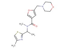 N-methyl-N-[1-(4-methyl-1,3-thiazol-2-yl)ethyl]-5-(morpholin-4-ylmethyl)-3-furamide