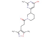 6-{1-[3-(3,5-dimethyl-4-isoxazolyl)propanoyl]-3-piperidinyl}-2-methyl-4-pyrimidinol