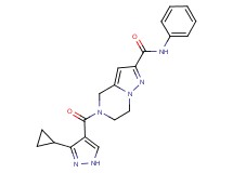5-[(3-cyclopropyl-1H-pyrazol-4-yl)carbonyl]-N-phenyl-4,5,6,7-tetrahydropyrazolo[1,5-a]pyrazine-2-carboxamide