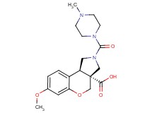 (3aR*,9bR*)-7-methoxy-2-[(4-methylpiperazin-1-yl)carbonyl]-1,2,3,9b-tetrahydrochromeno[3,4-c]pyrrole-3a(4H)-carboxylic acid