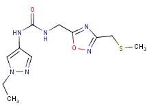 N-(1-ethyl-1H-pyrazol-4-yl)-N'-({3-[(methylthio)methyl]-1,2,4-oxadiazol-5-yl}methyl)urea
