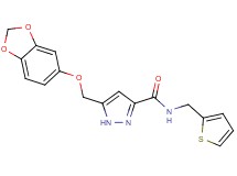 5-[(1,3-benzodioxol-5-yloxy)methyl]-N-(2-thienylmethyl)-1H-pyrazole-3-carboxamide