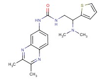 N-[2-(dimethylamino)-2-(2-thienyl)ethyl]-N'-(2,3-dimethylquinoxalin-6-yl)urea