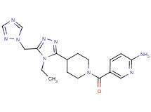 5-({4-[4-ethyl-5-(1H-1,2,4-triazol-1-ylmethyl)-4H-1,2,4-triazol-3-yl]piperidin-1-yl}carbonyl)pyridin-2-amine