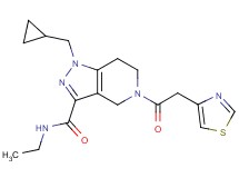1-(cyclopropylmethyl)-N-ethyl-5-(1,3-thiazol-4-ylacetyl)-4,5,6,7-tetrahydro-1H-pyrazolo[4,3-c]pyridine-3-carboxamide