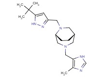 (1S*,5R*)-6-[(5-tert-butyl-1H-pyrazol-3-yl)methyl]-3-[(4-methyl-1H-imidazol-5-yl)methyl]-3,6-diazabicyclo[3.2.2]nonane