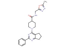 N-[(5-methyl-1,3,4-oxadiazol-2-yl)methyl]-1-(2-phenyl-6,7-dihydro-5H-cyclopenta[d]pyrimidin-4-yl)-4-piperidinecarboxamide