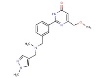6-(methoxymethyl)-2-[3-({methyl[(1-methyl-1H-pyrazol-4-yl)methyl]amino}methyl)phenyl]-4(3H)-pyrimidinone