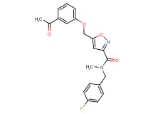5-[(3-acetylphenoxy)methyl]-N-(4-fluorobenzyl)-N-methyl-3-isoxazolecarboxamide