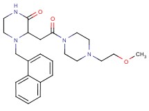 3-{2-[4-(2-methoxyethyl)-1-piperazinyl]-2-oxoethyl}-4-(1-naphthylmethyl)-2-piperazinone