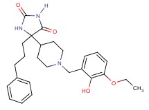 5-[1-(3-ethoxy-2-hydroxybenzyl)-4-piperidinyl]-5-(3-phenylpropyl)-2,4-imidazolidinedione