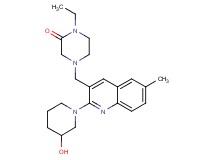 1-ethyl-4-{[2-(3-hydroxy-1-piperidinyl)-6-methyl-3-quinolinyl]methyl}-2-piperazinone